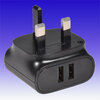 Twin USB Mains Plug Charger 2.4A - Black - Due 5th May